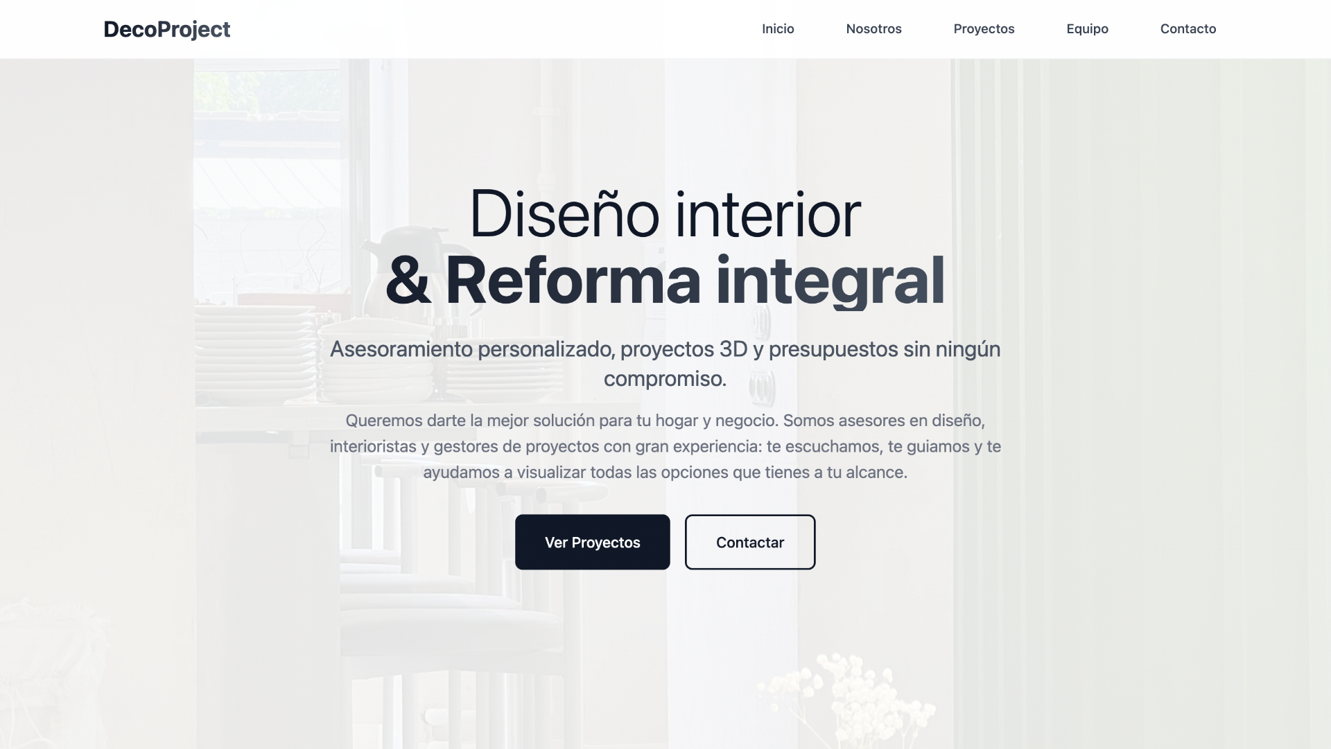 DecoProject — Diseño Web por Elevos, agencia de marketing en el Garraf