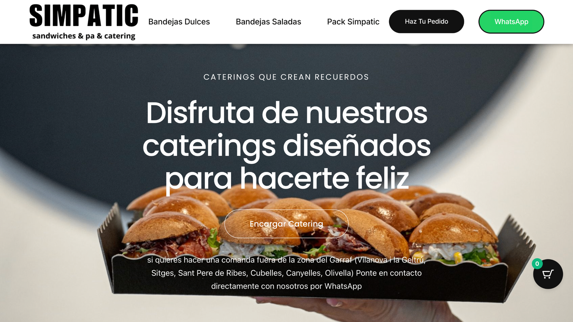 Catering Simpatic — Web & SEO por Elevos, agencia de marketing en el Garraf