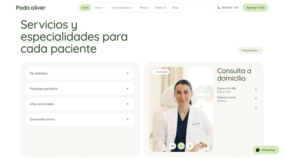 Podo.oliver, Diseño Web por Elevos