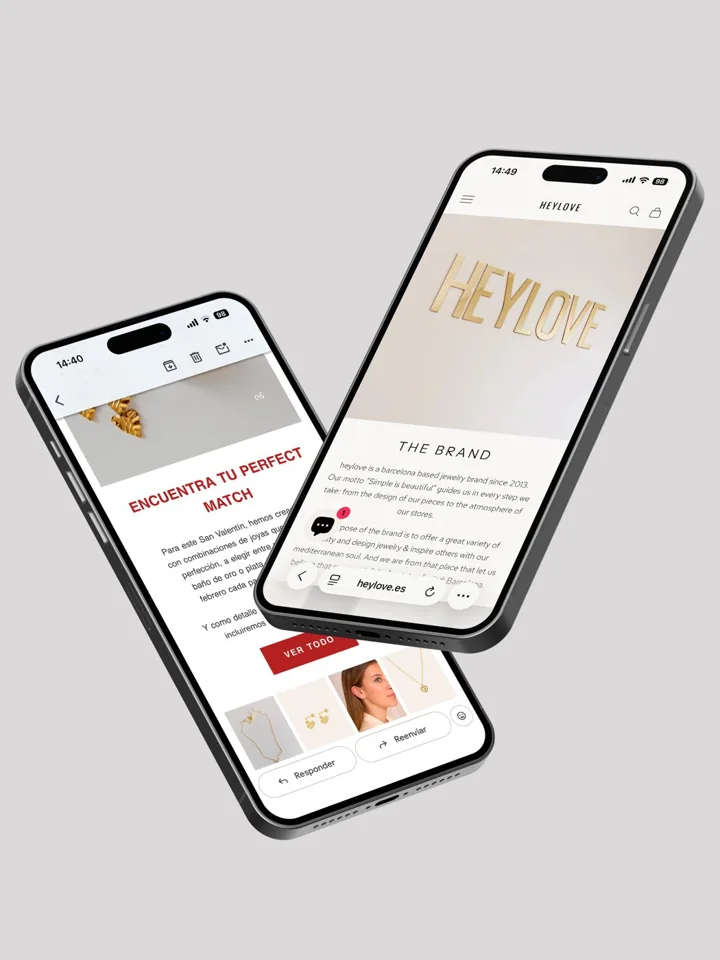 Email marketing — Heylove · branding Elevos