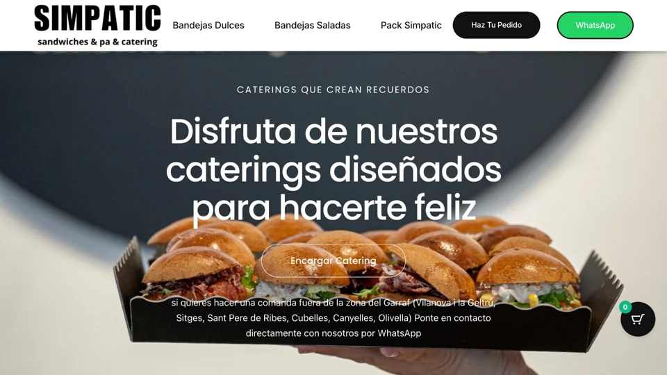 Catering Simpatic, Web & SEO por Elevos