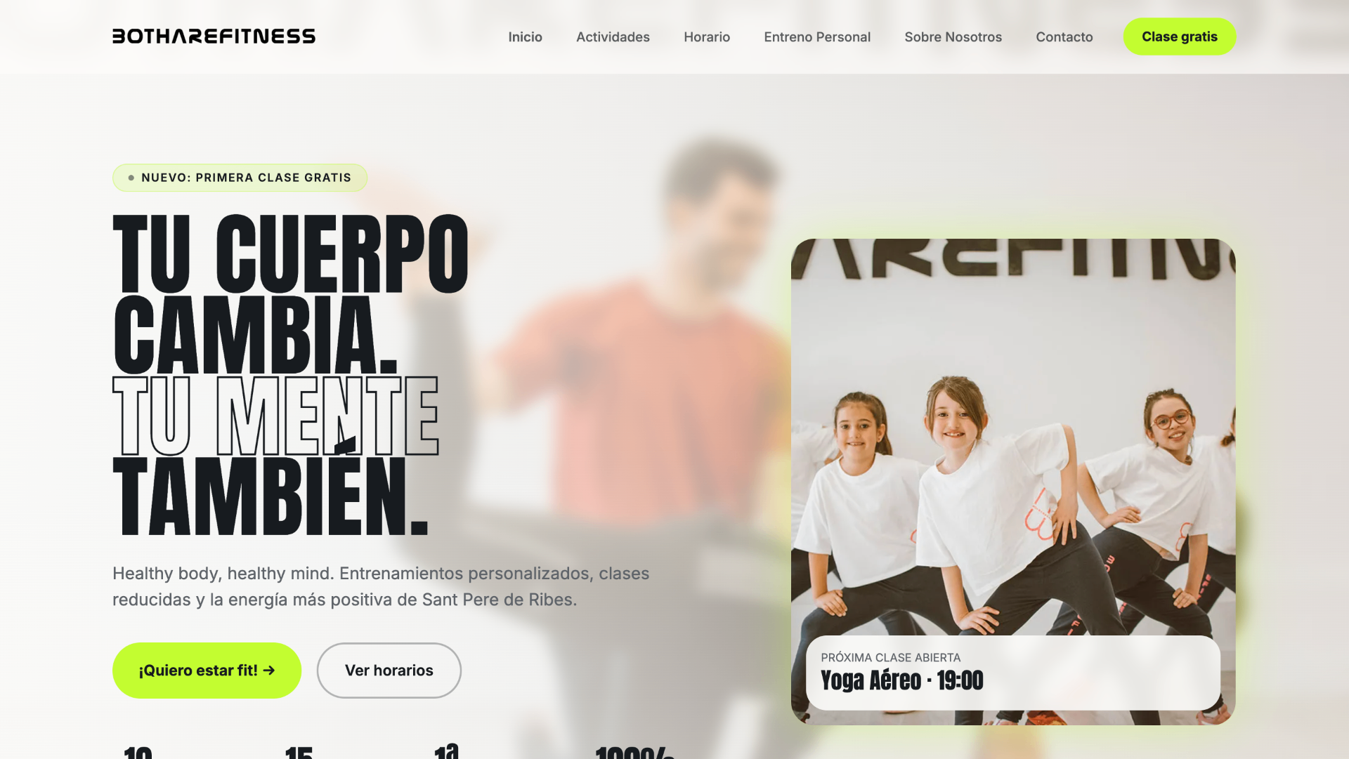 Bothare Fitness — Diseño Web por Elevos, agencia de marketing en el Garraf